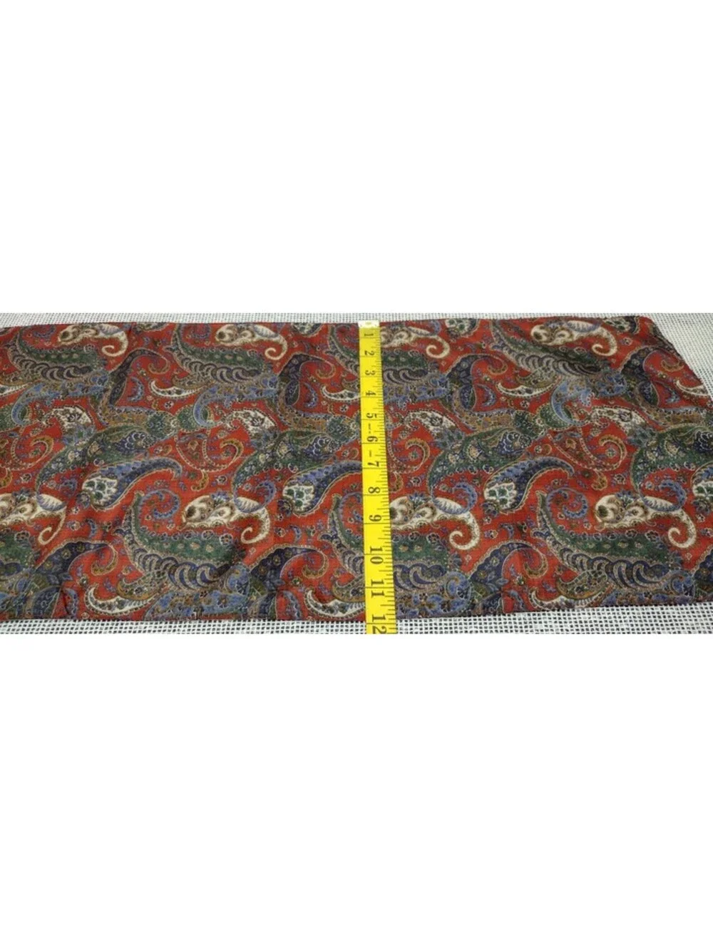 Vintage Paisley Pure Silk Scarf Men's Brown Bohemian Oblong 70s 80s Evening Wear